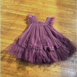 Beautiful lace and mesh purple dress 2T